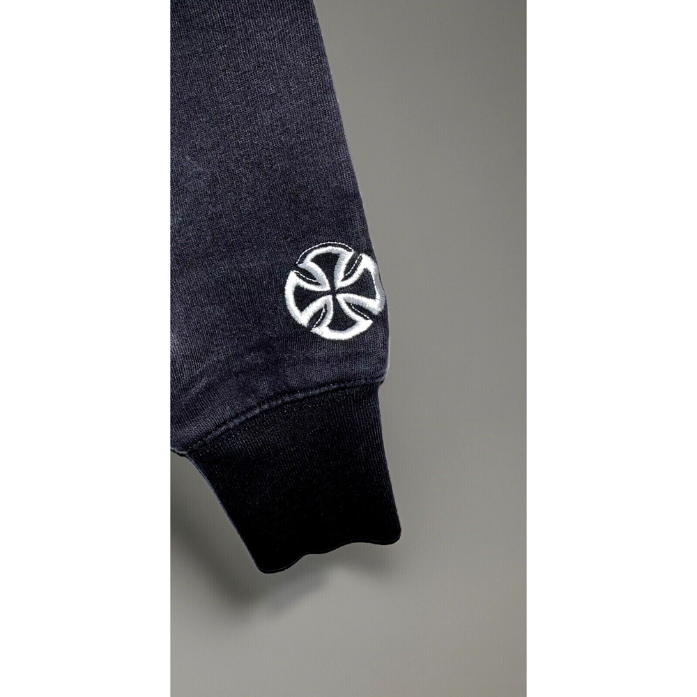 Vtg Independent Truck Co Hoodie Black Red White Sweatshirt Skater - Sz S/M - Picture 5 of 10